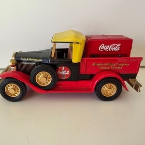 Coca Cola Vintage Delivery Truck - Red, Yellow, Black, and Gold
